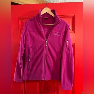 Columbia Magenta Fleece Jacket size Medium